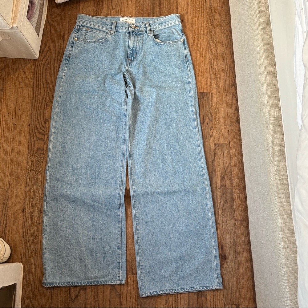 Light Blue Wide-Leg Jeans